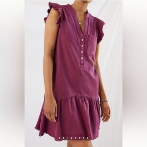 Pilcro Flounced Tunic Dress Size XL. Color "Raspberry"